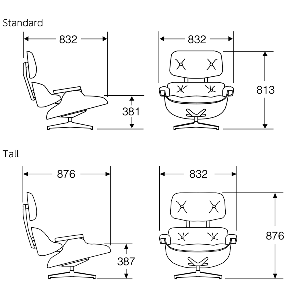 Eames Chair Pattern Eames Lounge Chair and Ottoman イームズラウンジチェア&オットマン | THE CHAIR SHOP