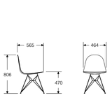 Eames Plastic Shell Side Chair　イームズプラスチックシェルサイドチェア　クロームベース